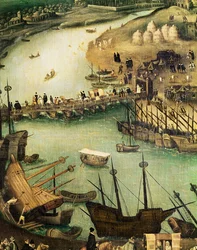 Sevillas hamn, ca 1590 (detaljer)